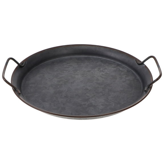 Round Storage Tray Decoration Black Trays for Tiered Decorations