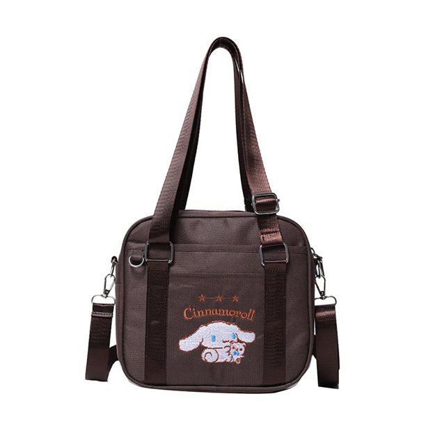 Cinnamorol-Bolso cruzado informal Sanrio para mujer, morral con bordado de dibujos animados, sencillo, combina con todo