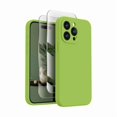 thumbnail image 1 of Chenchen Designed for iPhone 15 Pro Max Case, Silicone Upgraded [Camera Protection] Phone Case with [2 Screen Protectors], Soft Anti-Scratch Microfiber Lining Inside, 6.7 inch, Sprout Green, 1 of 1