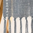 thumbnail image 3 of Retro Table Runner Elegant Hand Woven Cotton Linen Dining Table Runner with Tassels for Wedding Home Cross Blue, 3 of 6