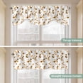 thumbnail image 5 of Orange Botanical Tie Up Valance Curtains for Windows, Kitchen Curtains Window Treatments, Vintage Blossom Floral Wildflower Short Window Shades Valances for Bedroom Bathroom Cafe 54"x18", 5 of 8