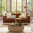 thumbnail image 2 of Knox 84" Modern Farmhouse Sofa with Burnt Orange Performance Velvet, 2 of 14