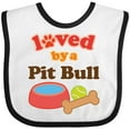 thumbnail image 3 of Inktastic Pit Bull Loved by a (dog Breed) Boys or Girls Baby Bib, 3 of 4