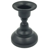 EGYMEN Candle Holder, Vintage Iron Candelabrum, Retro Mini Candle Stand, Elegant Metal Candlestick for Home Decoration(Black)