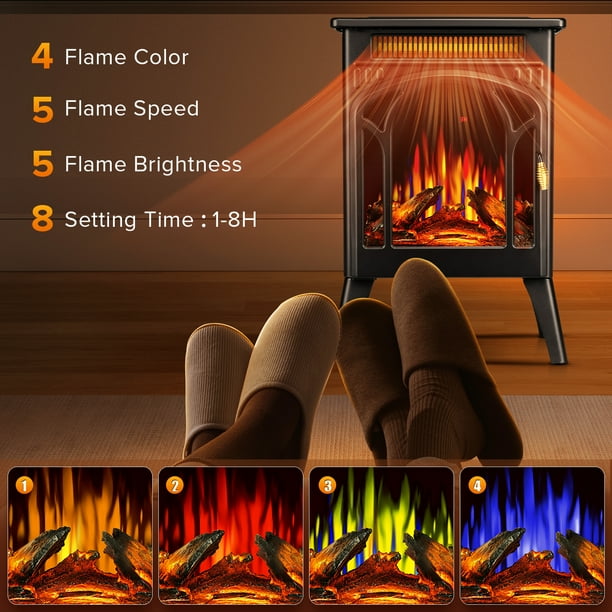 KISSAIR All-metal Electric Fireplace Heater 16
