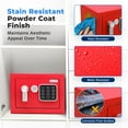 thumbnail image 7 of Compact Electronic Safe Box with Digital Touch Pad, Mechanical Override, Includes Keys (Red), 7 of 7