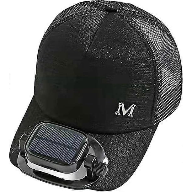Unisex Hat Fan Baseball Cap with Fan, Solar+USB Dual Power Supply ...