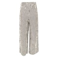 thumbnail image 5 of DHFJKG Summer Pants Women Wide Leg Sweatpants Classic Striped Drawstring Lightweight Breathable Beach Pants Cozy Trousers, 5 of 5