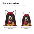 thumbnail image 4 of Bolsa con cordón clásica de Mickey Mouse, plegable, para deportes, fitness, unisex, para viajes y deportes de playa, pequeña, 4 of 8