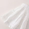 thumbnail image 4 of Hifoo Toddler Girls Tiered Layer Shirred Smocked Skirts Casual Cute High Waisted Pleated Ruffle Flowy Elastic Skirts For Child White 6-7 Years, 4 of 9