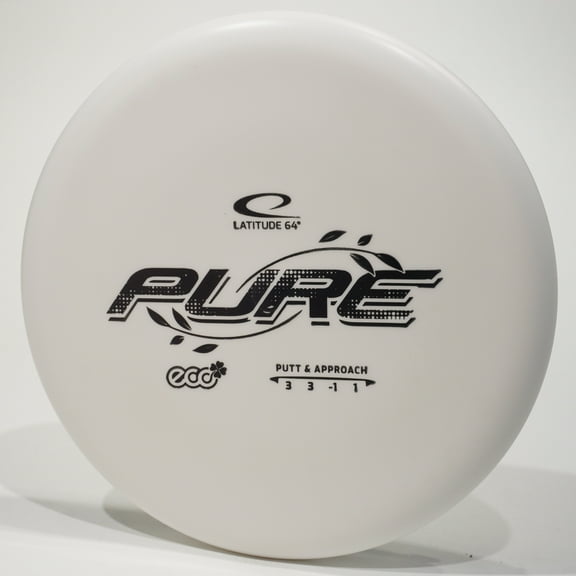 Latitude 64 Eco Zero Pure Disc Golf Putter & Approach Disc, Pick Color/Weight [Stamp & Exact Color May Vary] White 173-174 grams