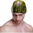thumbnail image 2 of FYBTO Casquette de Natation Cheval Blanc Debout en Automne Forêt Unisexe Adulte FYBTO Polyester, 2 of 4