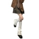 thumbnail image 1 of Sunloudy Calentadores de piernas de punto para mujer, calentadores de piernas acanalados estilo preppy hasta la rodilla para niñas adolescentes Sunloudy moda, 1 of 6