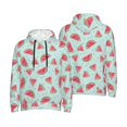 thumbnail image 6 of Bingfone Watermelon Men's Drawstring Hoodie Long Sleeve Pocket Sweatshirts-Large, 6 of 6