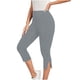 thumbnail image 4 of mfyjkho Pantalones Cortos De Entrenamiento Para Mujer, Pantalones Capri De Verano Para Mujer, De Cintura Alta, De Color Liso, Ajustados, Para Yoga Y Gimnasio Pantalones Cortos Para Mujer S, 4 of 9