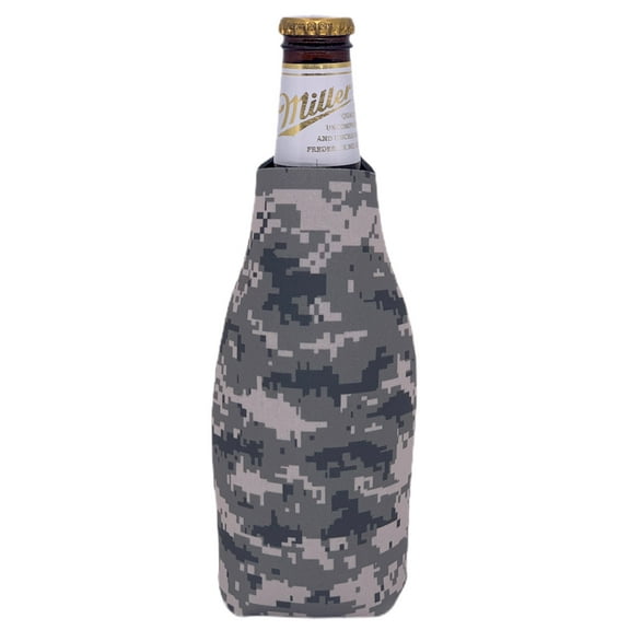 Digital Camo Print Beer Bottle Coolie
