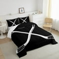 thumbnail image 3 of Castle Fairy Teens Ice Hockey Gamer Full Size Comforter Sets 3-Piece,Sport Theme Bedding Comforter Set,Black White Lightweight Bedding Sets,Luxury Bedroom Decor,Reversible, 3 of 8