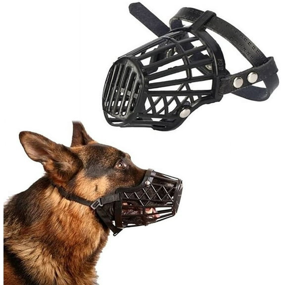 SPRING PARK Adjustable Pet Puppy Plastic Mouth Basket Cover Safety Anti Biting Barking Dog Muzzle Keep Safe and Healthy Easy to Use