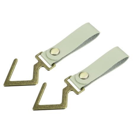 

Uxcell PU Leather S Shelf Camping Hook Metal Hanger for Hanging Pots Pans Green 2 Pack