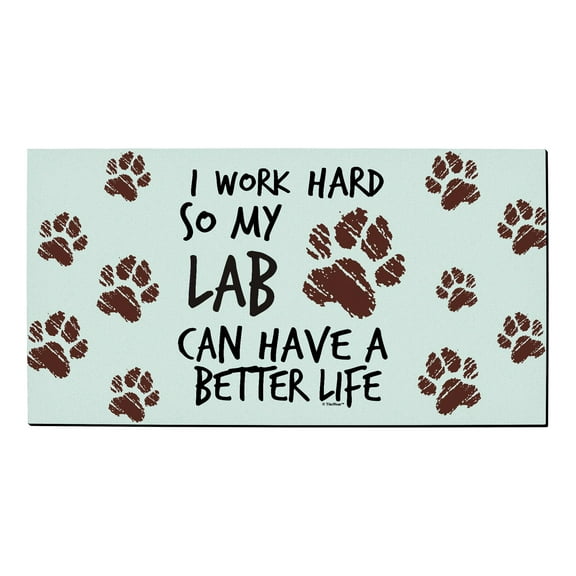 ThisWear Dog Gifts for Women I Work Hard So My Lab Can Have A Better Life Paw Print Low Profile Doormat Paw Print