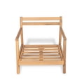thumbnail image 6 of Christopher Knight Home Outdoor 4-Piece Wood Conversation Set with Beige Cushions, 6 of 13