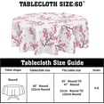 thumbnail image 4 of Cherry Blossom Branche Tablecloth Round 60 Inch Vintage Pink Floral Table Cloth Washable Spring Summer Flower Table Cover for Kitchen Dining Holiday Party Picnic Indoor Outdoor Home Decor, 4 of 6
