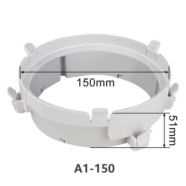 MYG pour Trousse de Connecteur de Boyau d'Échappement de Climatiseur Portable, Adaptateur de Tube d'Interface de Conduit pour Unités de Climatisation Mobiles, Installation Facile, Matériau PP de Haute Qualité, Blanc (A1-150 Circulaire)