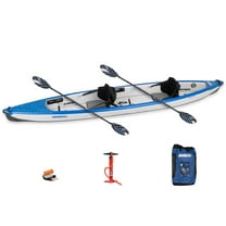 Sea Eagle 473RL RazorLite Inflatable Kayak - Lightweight, Drop Stitch, High Speed Inflatable Kayak for Touring - Solo or Tandem - w/Tall Back Seat(s), Paddle(s), Backpack, Skeg and Pump- Pro Package