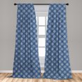 thumbnail image 5 of Ambesonne Ethnic Curtains, Classical Talavera Design, Pair of 28"x95", Dark Sky Blue and White, 5 of 5