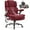 Burgundy, variant on Big and Tall 700lbs Office Chair, Fabric Heavy Duty Executive Chair with 3D Flip up Armrests Adjustable Lumbar Support Large Rubber Wheels, Extra Wide High Back Computer Desk Chair, Khaki