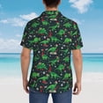 thumbnail image 4 of Sikiie Dino Christmas Party Print Men's Hawaiian Shirt, Summer Beach Button Pocket Short Sleeve T-Shirt,XX-Large, 4 of 7