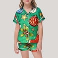 thumbnail image 2 of Big Girls Nine Month Girl Boy Kids Robes Kids Robe Children Bath Robes Girls Girl 4 For Children Shirt And Pant Matching Set Sleepwear Set With Pockets For Christmas Green 8-9 Years, 2 of 4