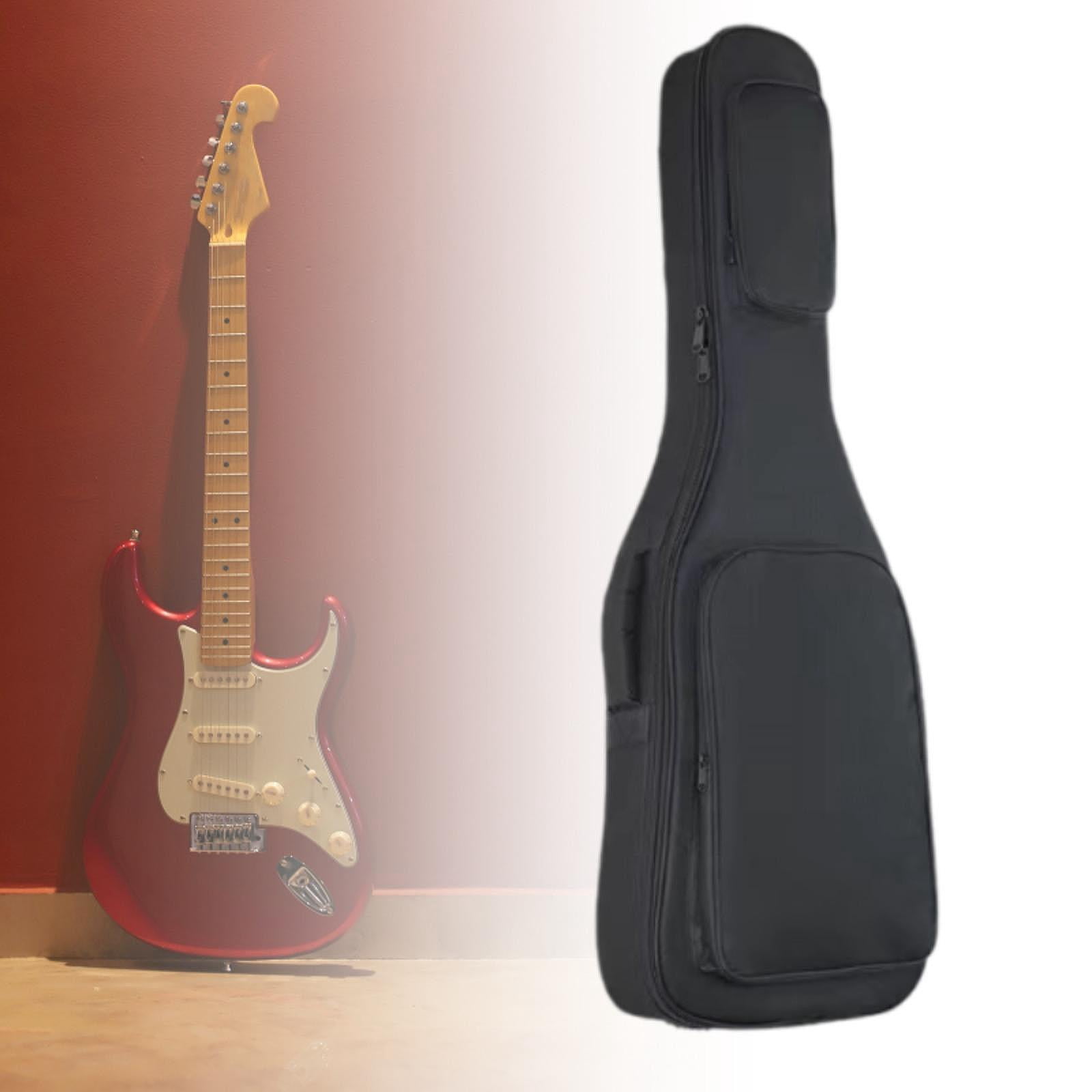 LeeQinersw Guitar Gig Bag Carry Handle Protection with Adjustable Straps Storage Box Guitar black