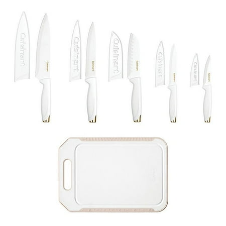 Cuisinart Advantage 11-Piece Ceramic Knife Set with Cutting Board  White