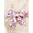 thumbnail image 4 of LMLYSoH Baby Girls 3 Piece Outfits Lace Ruffles Long Sleeves Romper and Pumpkin Print Flared Pants Headband Fall Clothes, 4 of 8