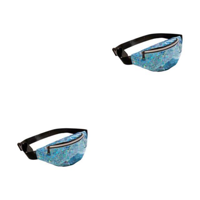 Sonducket Riñonera de piel sintética para mujer, resistente al agua, a la moda, con cremallera brillante, correa ajustable, bolsa de Type2 NO2