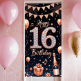 thumbnail image 6 of Yatrandify Decorative Design Happy Birthday Banner Colorful Theme Party Decoration Celebration Banner for Sweet Sixteen Birthday Party Teen Event, 6 of 8