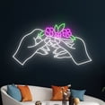 thumbnail image 5 of Handmadetneonsign Custom Flower Roll Joint Hand Led Sign, Floral Roll Joint Hands Led Light, 5 of 5