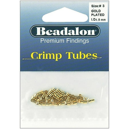 Gold Vegetable Dish - Beadalon Crimp Tubes, Gold Color 2mm, 1.5g Bag (Approx. 51/Pkg.)