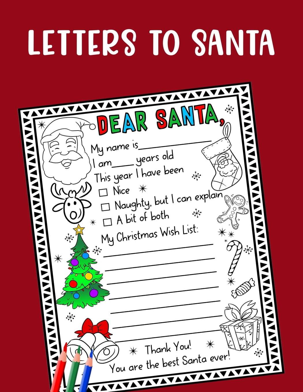 Letter To Santa Dear Santa A Cute Journal Filled With Blank Letters Letter To Santa Dear Santa A Cute Journal Filled With Blank Letters