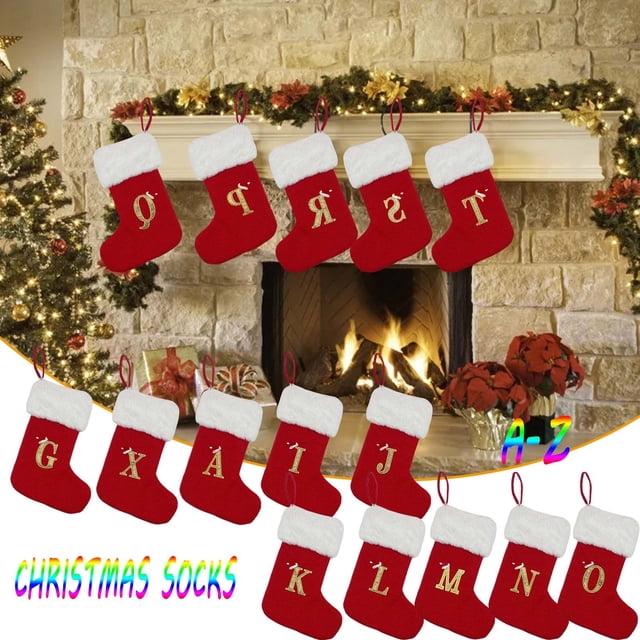 Fiudx Calcetín Navideño, Diseño de Muñeco Anciano En 3D, Patrones de Copos de Nieve y Árboles, Bolsa de Regalo Navideña, Decoración Festiva para El Hogar, Perfecto para Decorar Árboles o Fiestas, Tam