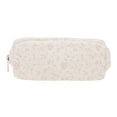 thumbnail image 1 of Bolsas de maquillaje con cordón de estilo floral de 1 pieza para vacaciones, lona rosa, 1 of 6