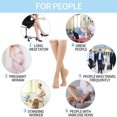 thumbnail image 4 of Compression Socks S-XXL Medical Edema Pregnant Varicocele Open Toe Socks Men Women Solid Color Knee Length Elastic Tight Socks, 4 of 6