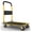 Yellow 660 Lbs Capacity, variant on MYZBBD Heavy Duty Foldable Push Cart Dolly | 660 lbs. Capacity | Upgraded Collapsible Hand Truck Folding Platform with Swivel Wheels | Flat Bed Moving Wagon | Space Saving Push Handle (Yellow)