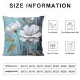 thumbnail image 5 of Chilfamy White Flowers Pillow Covers for Couch Sofa Indoor Outdoor high-quality Soft and Durable 1PC 20x20in, 5 of 5