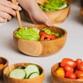 thumbnail image 3 of Round Teak Wood Bowl - Regular 4-Pack, 3 of 5
