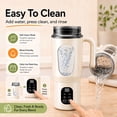 thumbnail image 4 of STARBIAO Portable Blender 19.6 oz Personal Juicer Cup, USB-C Rechargeable Mini Blender for Shakes & Smoothies, 12-Blade Stainless Steel, 4 Modes, Digital Display, Self-Cleaning, Beige, 4 of 13