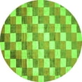 thumbnail image 1 of Ahgly Company Indoor Round Abstract Green Contemporary Area Rugs, 4' Round, 1 of 1