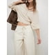 thumbnail image 4 of Pantalones Vaqueros Estilo Barril para Mujer, Informales, Anchos, Elásticos, de Tiro Medio, Estilo Boyfriend, Y2k, Holgados, con Cordón. XL, 4 of 8