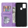 thumbnail image 4 of Allytech Glitter Wallet Case for Samsung Galaxy A21s, Bling Sparkly Design PU Leather Kickstand Zipper Pocket Cards Slots Folio Flip Cover with Detachable Wrist Strap for Samsung Galaxy A21s, Purple, 4 of 4